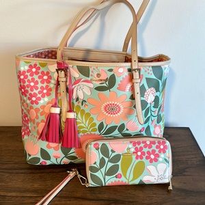Spartina 449 Tote Bag with matching clutch